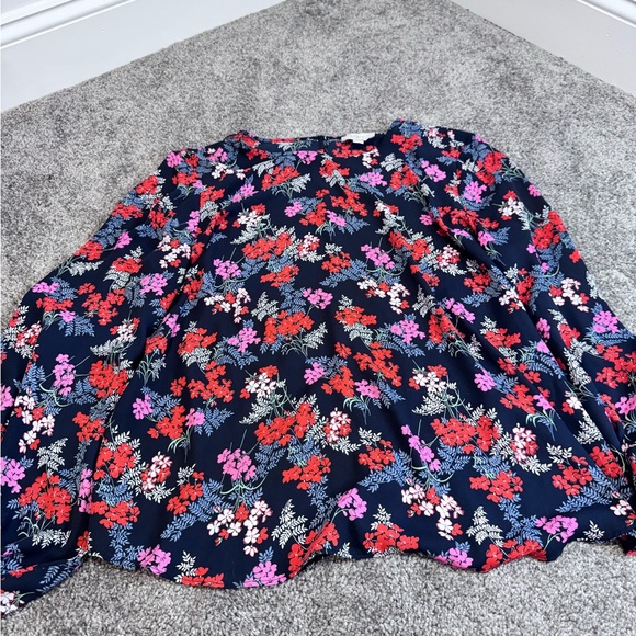 LOFT Tops - LOFT Floral Shirt in Red and Pink